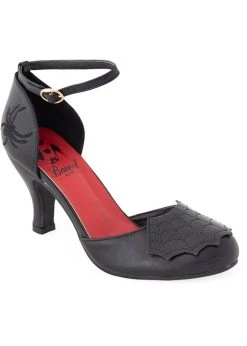 Banned Femme Fatale Spiderweb 50's Pumps Black