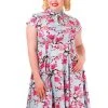 Banned Last Dance Cherry Blossom 50's Swing Dress Blue -Pretty Retro Sales banned dbn5043 last dance blossom swing dress blue 9 1024x1024