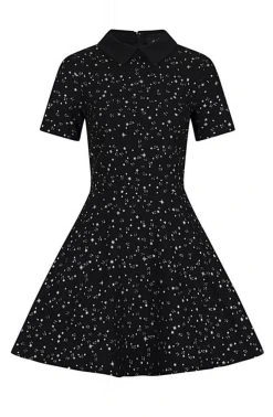 Collectif Katy Night Sky 60's Skater Dress Black