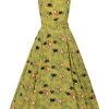 Collectif Loise Pantherology 70's Swing Dress Green -Pretty Retro Sales collectif SS200860A loise pantherology dress grn 4 f42f555a 6cff 479c 9e91 5521e53ba354 1024x1024