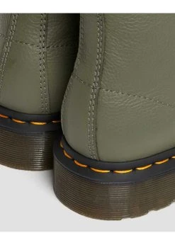 Dr. Martens 1460 Pascal Virginia Soft Leather Boots Khaki Green -Pretty Retro Sales dr martens 27641384 1460 1460 pascal virginia khaki grn 4 1024x1024