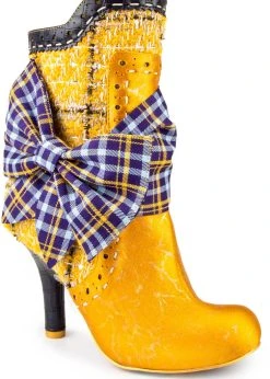Irregular Choice Party Rosie Lea Boots Mustard