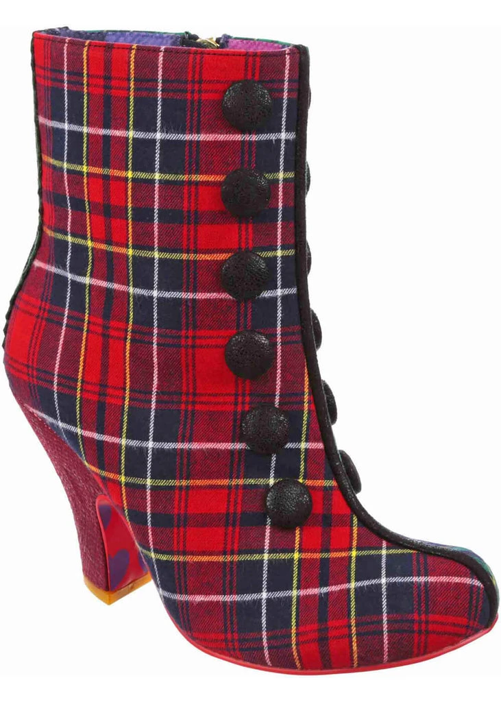 Irregular Choice Cosy Drink Tartan Boots Green Red 6 Irregular Choice Cosy Drink Tartan Boots Green Red - Image 4