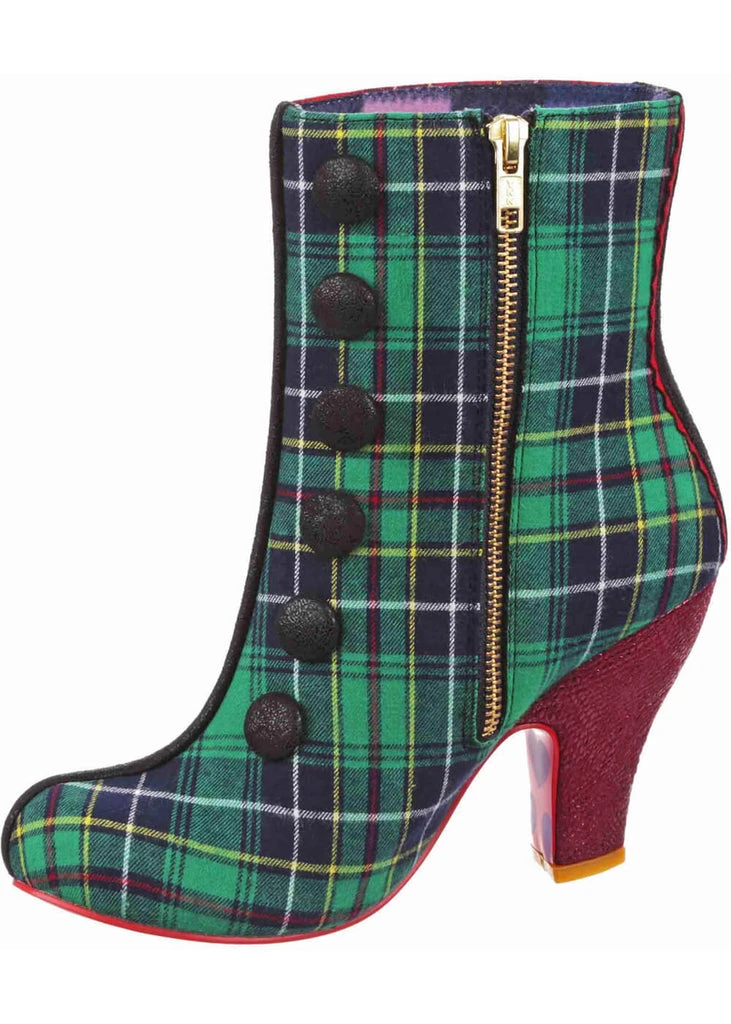 Irregular Choice Cosy Drink Tartan Boots Green Red 5 Irregular Choice Cosy Drink Tartan Boots Green Red - Image 3