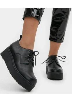 Koi Footwear Ramit PU Platform Creepers Black