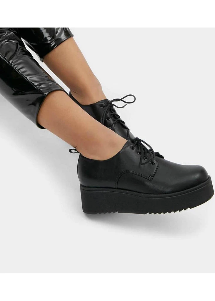 Koi Footwear Ramit PU Platform Creepers Black 5 Koi Footwear Ramit PU Platform Creepers Black - Image 3