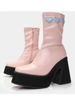 Koi Footwear Dolly Cloud Sweetheart 60's Boots Pink 10 Koi Footwear Dolly Cloud Sweetheart 60's Boots Pink -Pretty Retro Sales koi KA00659245 dolly cloud boo 2 1024x1024