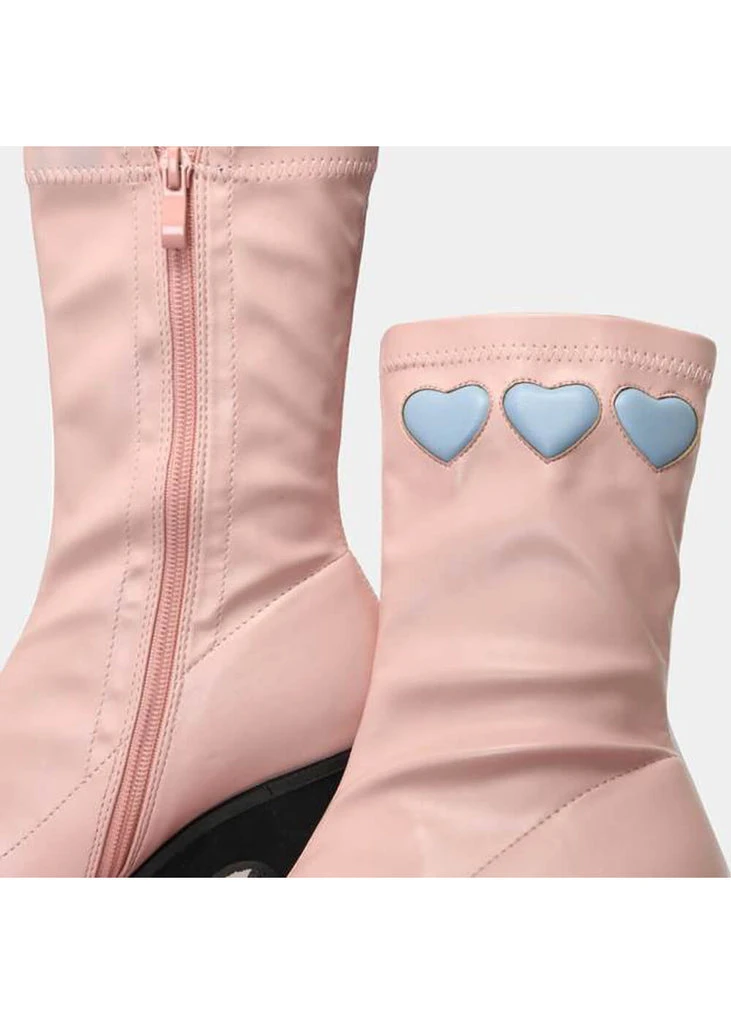 Koi Footwear Dolly Cloud Sweetheart 60's Boots Pink 4 Koi Footwear Dolly Cloud Sweetheart 60's Boots Pink - Image 2