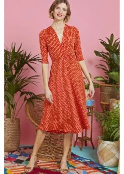 Onjenu Amy Themis 70's Dress Red