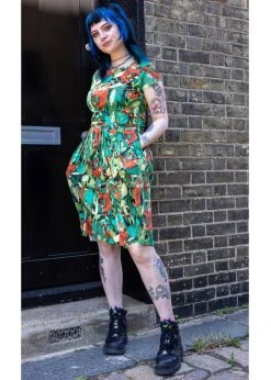 Run & Fly Orangutan 70's A-Line Dress Multi -Pretty Retro Sales run and fly JM2115 orangutan dress mul 0 1024x1024