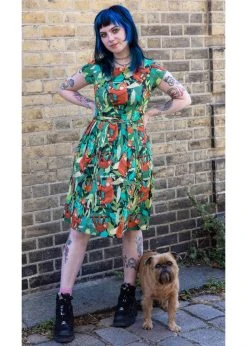 Run & Fly Orangutan 70's A-Line Dress Multi