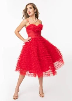 Unique Vintage Cupcake Prom 50's Dress Red 12 Unique Vintage Cupcake Prom 50's Dress Red -Pretty Retro Sales unique vintage K731WD0 cupcake dress red 4 1024x1024